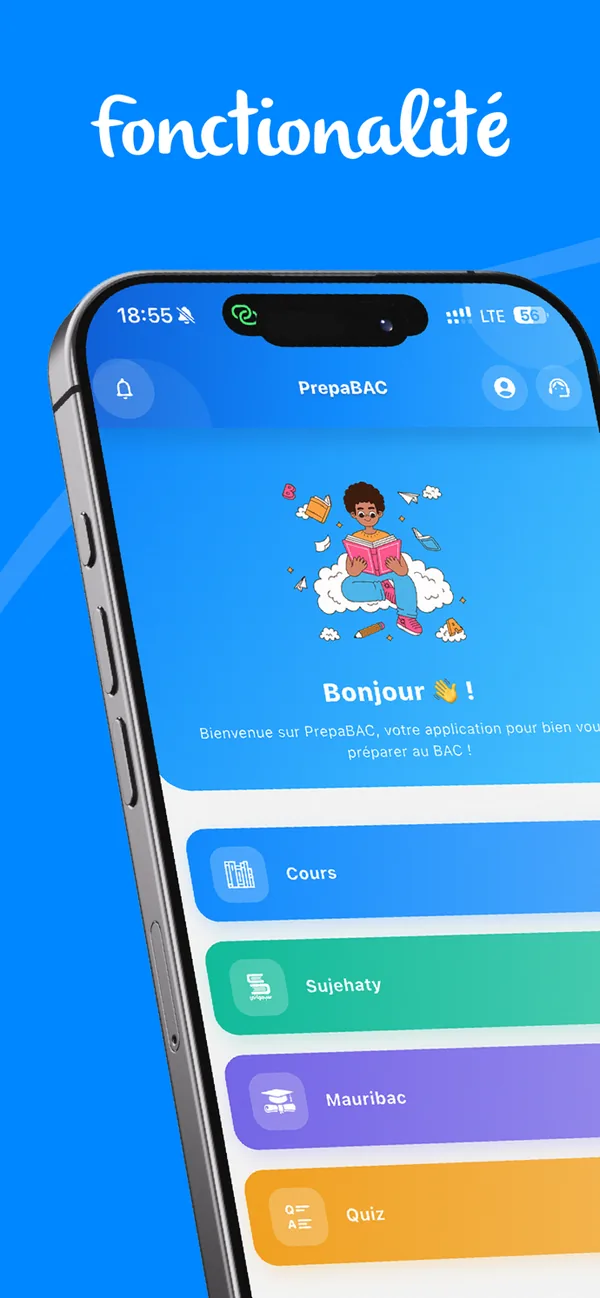PrepaBAC mobile screen 1